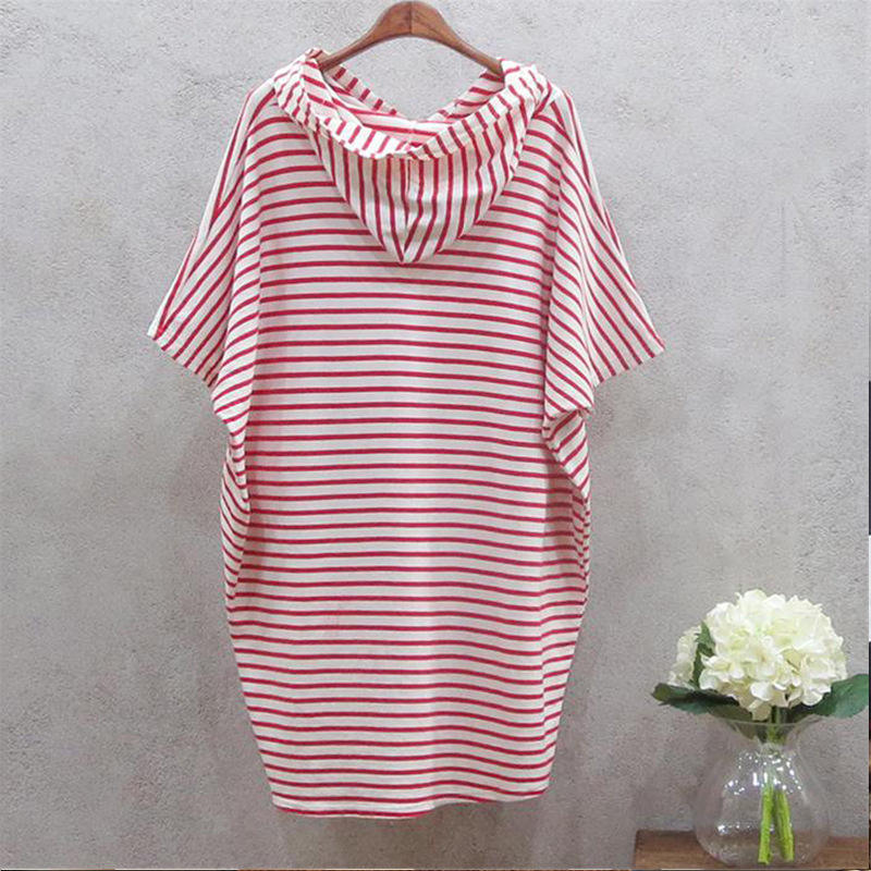 Summer New Korean Style Loose  - Korean Style A Line Shirt Dress 评论和价格
