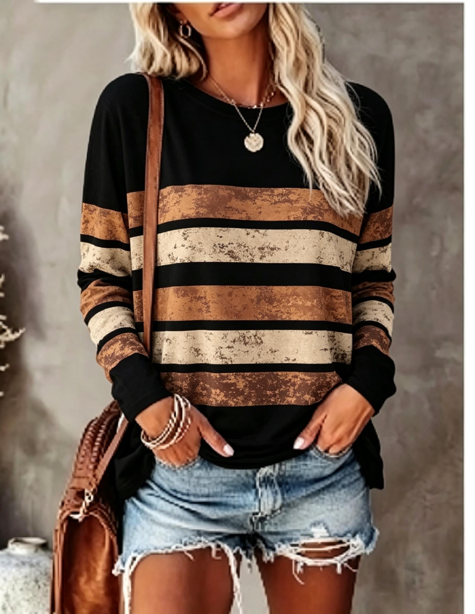 Women Long Sleeve T‑Shirt Vint - Blouses 评论和价格