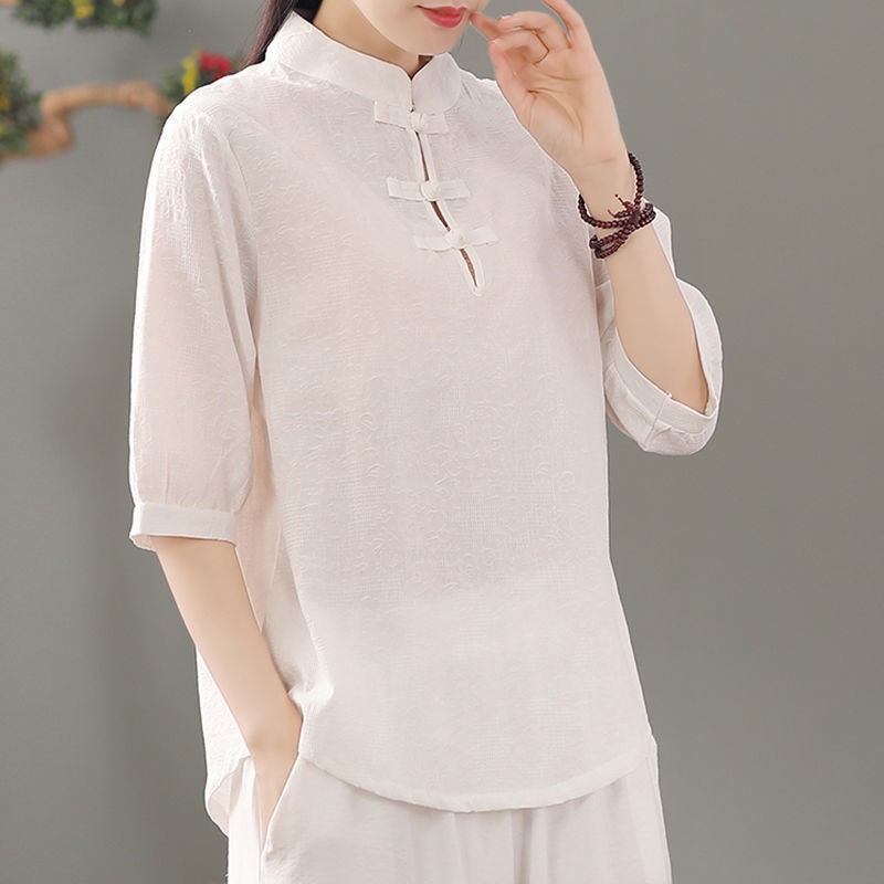 Pullover Crew Neck Blouse Regu - Blouses 评论和价格