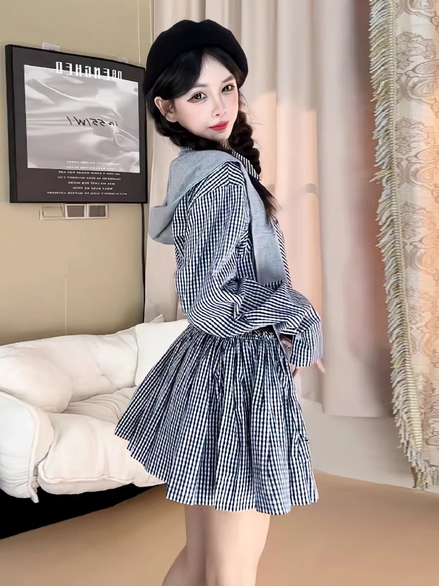Early Autumn Korean Style Shir - Korean Style A Line Shirt Dress 评论和价格